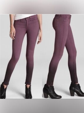 Rag & Bone Legging Jeans Wine Ombré Skinny Size 27